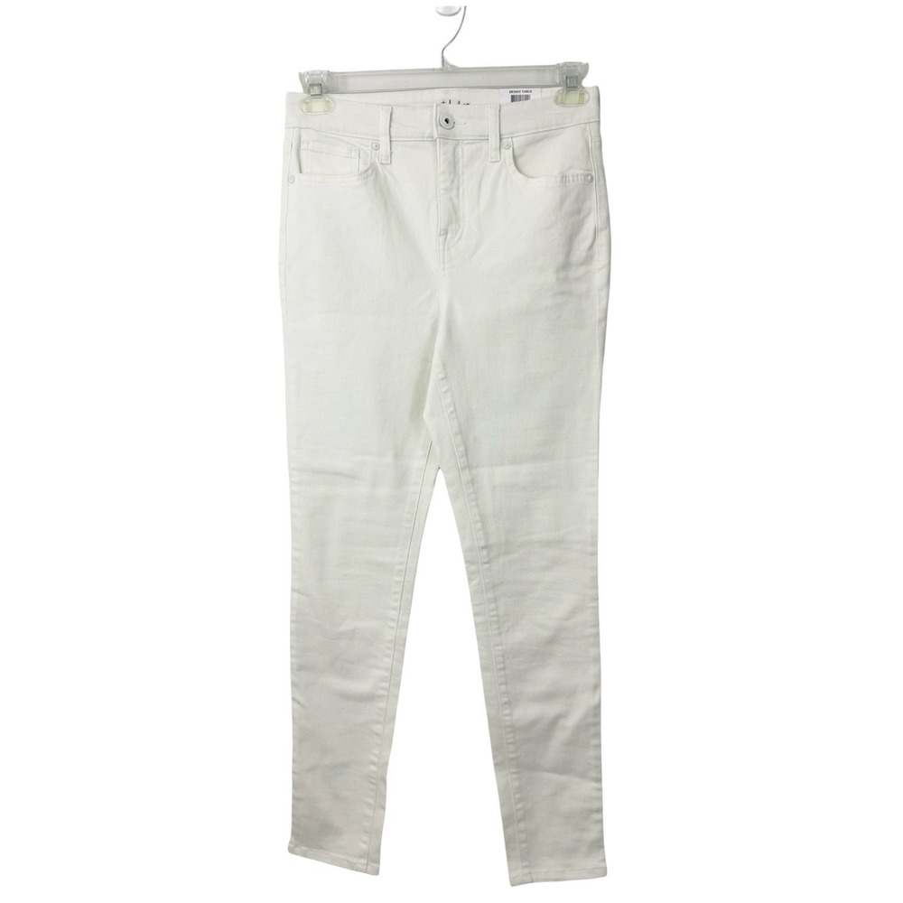 STYLE & CO Womens NEW White Denim Jeans 4 Curvy Skinny Ankle Stretch 29 X 30.5
